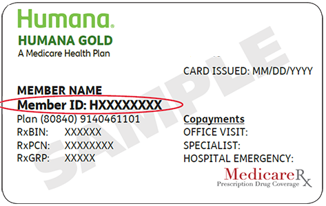 Humana Gold ID card image