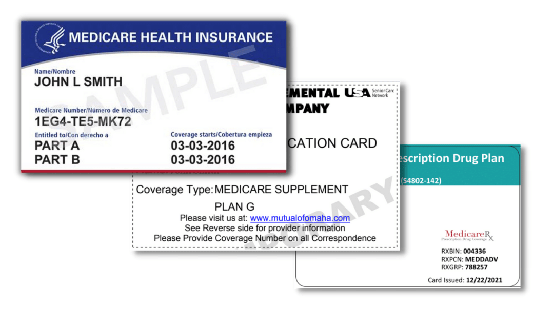 Multiple Health ID Cards Horizontal